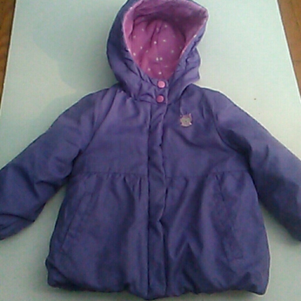 kid's purple winter jacket child of mine